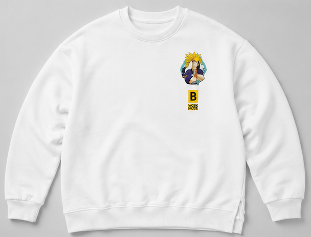 White Sweatshirt BGaming x MARCAMIX Aztek